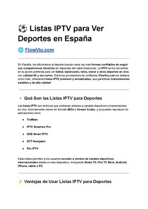 Listas IPTV para ver deportes España