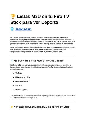 Listas M3U en tu Fire TV Stick para ver deporte