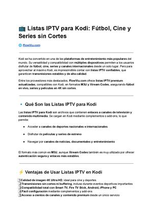 Listas IPTV para Kodi: Fútbol, Cine y Series sin Cortes