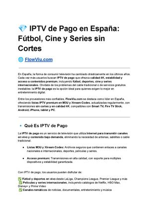 IPTV de Pago en España: Fútbol, Cine y Series sin Cortes