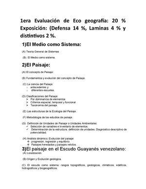 1 Era Evaluacion De Ecogeografia