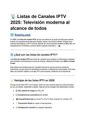 Listas De Canales Iptv 2025