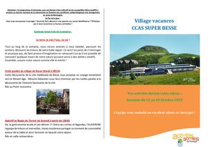 Planning Du 12 Octobre Au 18 Octobre 2025