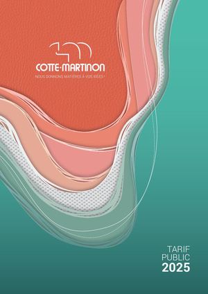 Tarif 2025 Cotte Martinon