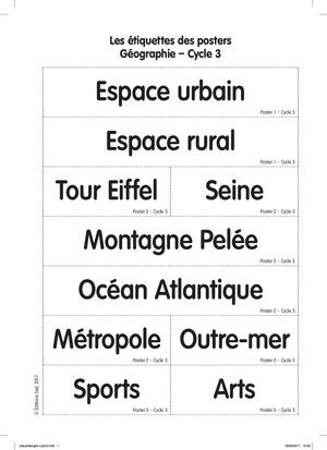 5280ET - Géographie - Etiquettes