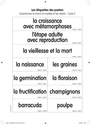 5320ET - Le monde du vivant - Etiquettes