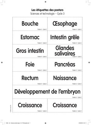 5360ET - Sciences et technologie - Étiquettes
