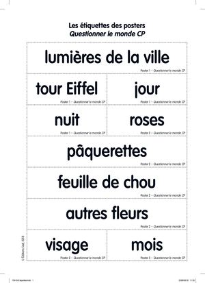 5410ET - Questionner le monde - Etiquettes