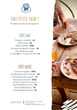 Menu Petits creux