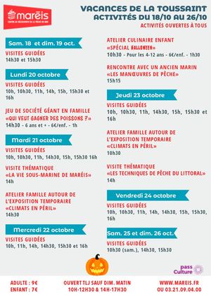 Programme vacances Toussaint 2025