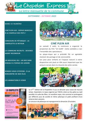 Chapelain Express Septembre Octobre 2025