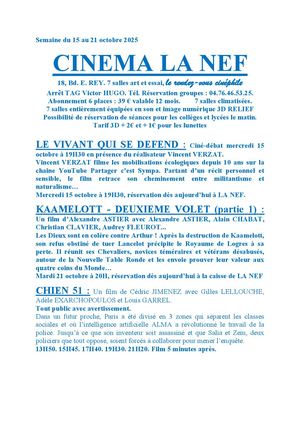 Programme La Nef Grenoble