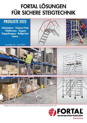 Preisliste 2025 Leitern Podeste Tritte