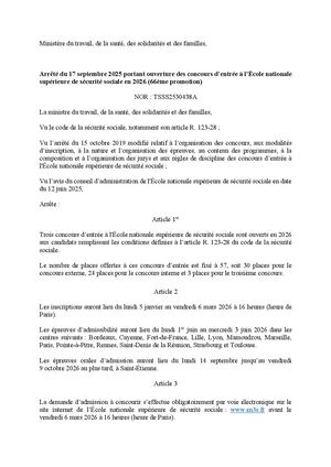 Arrêté Portant Nomination Jury Concours 2026