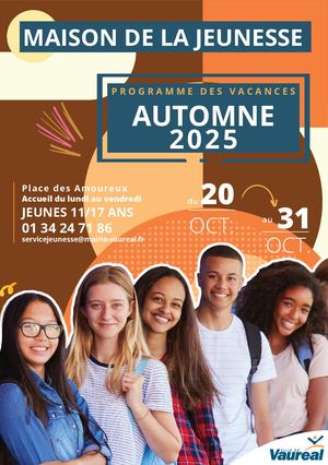 Maison de la jeunesse : Prog vacances d'automne 2025