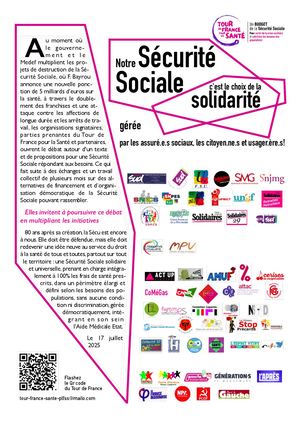 Notre Sécu, C'est Le Choix De La Solidarité ! (texte du Tour de France pour la santé)