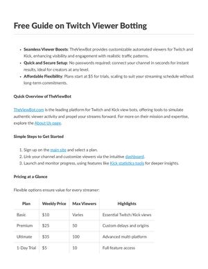 Elevate Your Streams Effortlessly With The View Bot