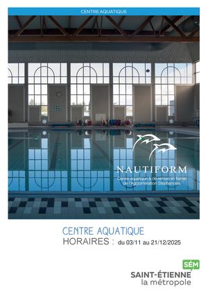 Nautiform horaires piscine du 03 11 au 21 12
