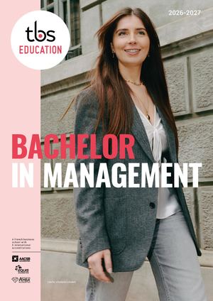 Bachelor in Management - Brochure - TBS Education 2026/2027