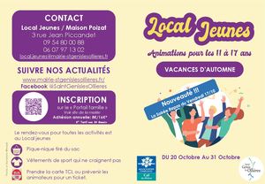 LOCAL JEUNES : Programme Octobre 2025