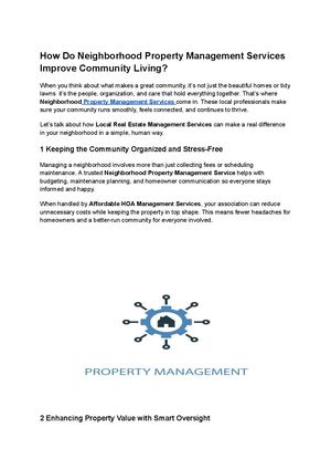 How Do Neighborhood Property Management Services Improve Community Living (1)