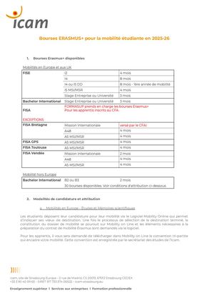 conditions bourse erasmus