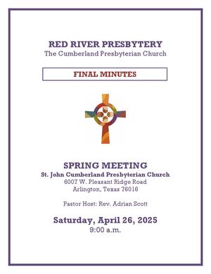 2025 Spring Meeting Red River Presbytery Final Minutes