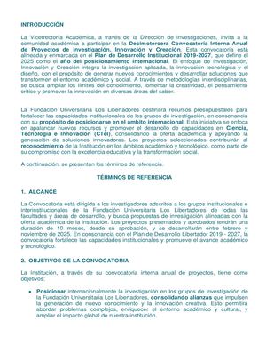 Calaméo - Convocatoria Interna Anual De Proyectos De Investigación 2025