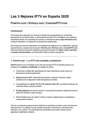 Las 3 Mejores Iptv En España 2025