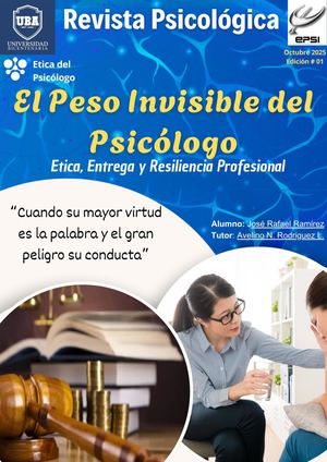 Revista Digital Codigos De Etica Del Psicologo Sumativa Ii