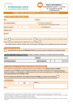 Intérimaires Santé - kit Loi Evin 2025 - Formulaire en ligne