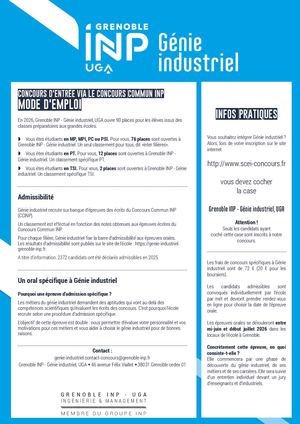 Grenoble INP - Génie industriel, UGA | Mode d'emploi concours CPGE