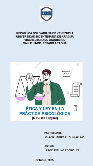Actividad 2 Elsy Nathaly Jaimes Ramirez Etica Del Psicologo Revista Digital