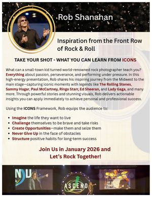 Rob Shanahan Promotional Flyer