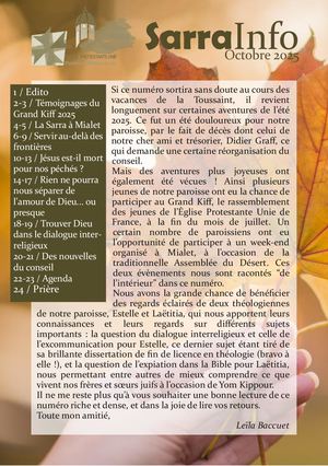 Sarra Info Octobre 2025