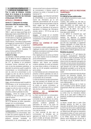 Réceptif groupes Albi Tourisme- Conditions générales de vente