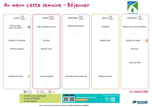 Menus enfants du 03 novembre au 19 décembre 2025