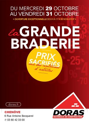 DORAS - braderie 29 au 31 octobre