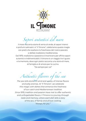 Menu Il Timone Restaurant