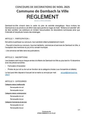 Règlement Déco De Noel 2025