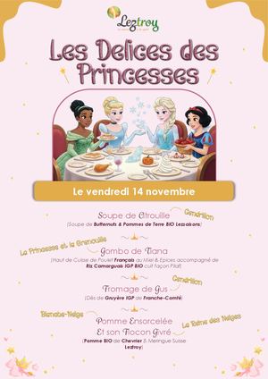 Menu "Les Délices des Princesses" du 14/11/2025