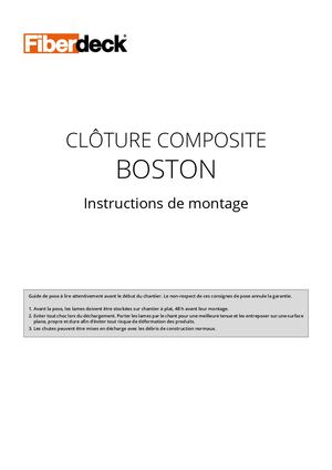 Calaméo - Fiche technique - Clôture Fiberdeck Boston