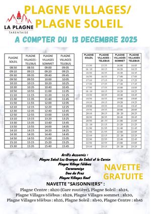 Navette Plagne Villages Plagne Soleil