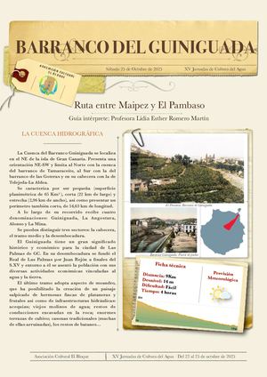 Visita al Barranco del Guiniguada