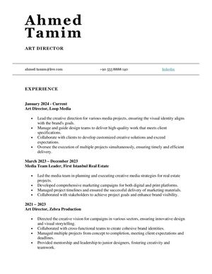 Ahmed Tamim Cv (Ats)