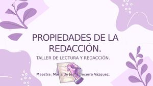 Propiedades De La Redacción