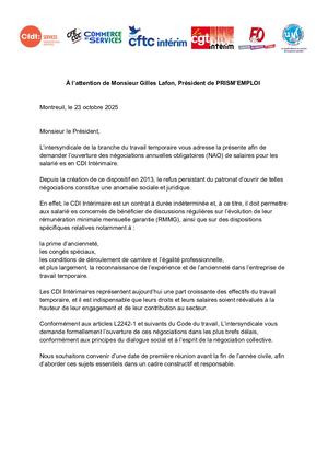 20251023 Courrier Intersyndical Nao Cdii