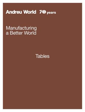 Andreu World Tables Catalog