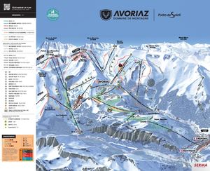 Plan des pistes domaine skiable d'Avoriaz