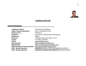 Curriculum Vitae General Octubre 2025